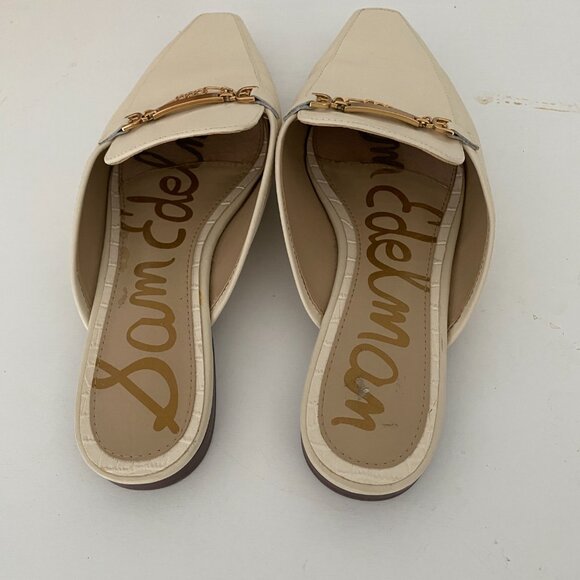Sam Edelman Ivory Leather Slip on mules - Picture 4 of 5